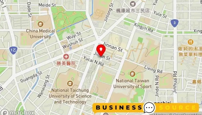 O2tdYi Zhong Qi Jian Dian 地圖 - Taichung City, North District