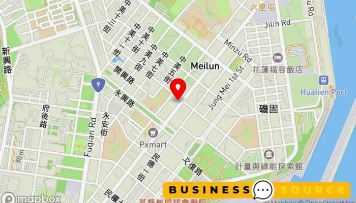 地图 PX MART Hualien Meilun Store 折扣超市 在 Hualien County, Hualien City