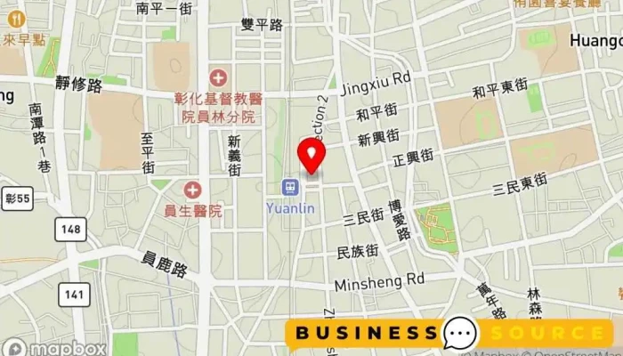 地图 VNEX Yuanlin (員林服務門市) 亚洲杂货店, 便利店 在 Changhua County, Yuanlin City